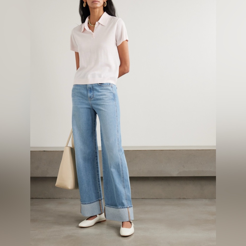 Veronica Beard Taylor High-Rise Rise Wide Leg WI, color Nova, size 31